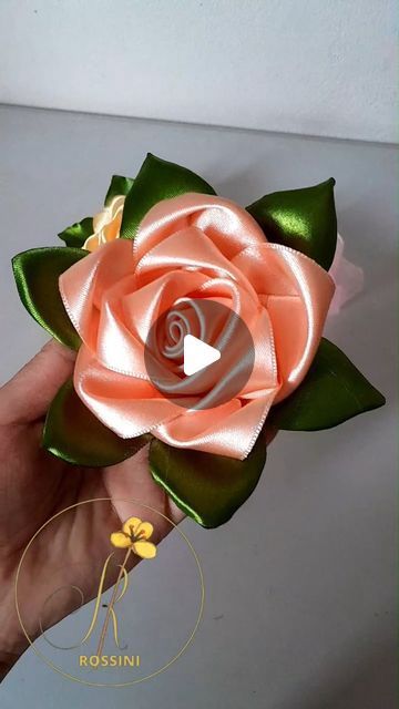 Flower Making With Ribbon, Backyard Garden Landscaping, Ribbon Rose Bouquets, Garden Landscaping Ideas, Roof Ideas, Ribbon Flower Tutorial, Happy Birthday Wishes Cake, Ribbon Crafts Diy, Birthday Wishes Cake