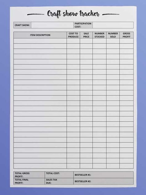 craft show inventory tracker-min Craft Sales Tracker, Craft Vendors Booth Ideas, Craft Show Booth Display Ideas Hanging, Craft Show Organization, Craft Fair Printables, Craft Show Checklist Free Printable, Craft Show Tracking Sheet, Craft Show Sales Tracker, Craft Show Inventory Tracker