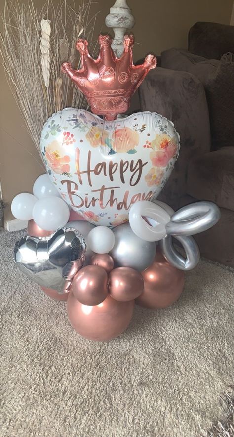 Small Birthday Balloon Bouquet, Small Balloon Bouquet Ideas, Happy Birthday Balloons Bouquet, Small Balloon Bouquet, Name Balloons, Candy Balloons, Balloon Bouquet Diy, 50 Balloons, Balloon Garland Diy