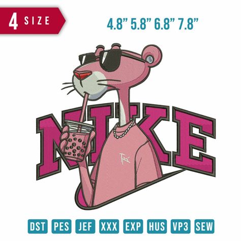 Yandex Images: search for similar images Nike Designs Shirt, Nike Embroidery Design, Nike Embroidery, Nike Sign, Nike Signs, Panther Logo, Nike Design, Custom Nike Shoes, Pink Embroidery