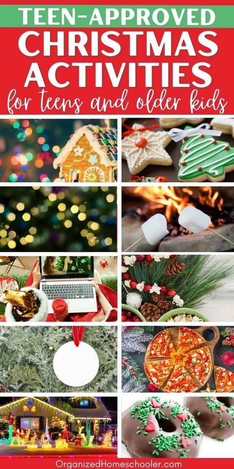 Activities To Do For Christmas, Christmas Activities For Boys, Christmas Break Ideas For Teens, Christmas Yw Activities, Ideas For Christmas Activities, Youth Christmas Activities, Teen Xmas Party Ideas, Christmas Traditions For Teens, Christmas Traditions With Teens