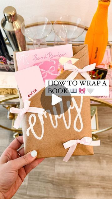 How To Present Books As A Gift, Gifting A Book Ideas, Wrap Books In Paper Decor, Books For Birthday Gift, Gifts For New Teachers Graduation, Gifting Books Ideas, Book Giveaway Ideas, Book Swag Ideas, Book Gift Wrapping Ideas Creative