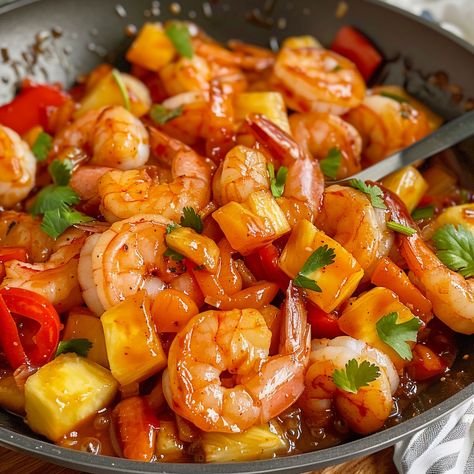 Pineapple Garlic Shrimp, Shrimp Pineapple Stir Fry, Shrimp With Peppers And Pineapple, Shrimp With Pineapple Salsa, Sweet And Sour Shrimp Stir Fry, Shrimp Pineapple Recipes, Stir Fry Shrimp And Vegetables, Pineapple Shrimp Recipes, Shrimp And Pineapple Recipes