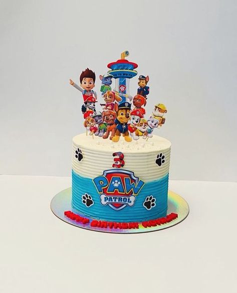 Eli on Instagram: "Paw Patrol Birthday Cake 😍😍😍 #pawpatrolcake #pawpatrol #pawpatrolbirthday #birthdaycake #birthdayboy #guelph #guelphcakes #guelphbirthdayparty #madewithlove #birthdaycookieset#customcakes" Pawpatrolcake Boy, Cake Paw Patrol Boy, Cake For Boys Birthday Kids, Little Boy Birthday Cakes, Paw Patrol Cake Ideas Boys, Paw Patrol Cake Boy, Paw Patrol Cake Design, Simple Paw Patrol Cake, Paw Patrol Birthday Cakes