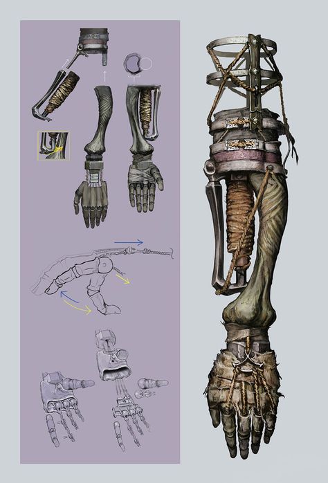 Shinobi Prosthetic Arm Art - Sekiro: Shadows Die Twice Art Gallery Sekiro Shinobi Prosthetic, Bionic Arm Concept Art, Prosthetic Arm Fantasy Art, Prosthetic Arm Art, Steampunk Prosthetic Arm, Sekiro Prosthetic Arm, Robot Arm Concept, Prosthetic Arm Concept Art, Fantasy Prosthetic Arm