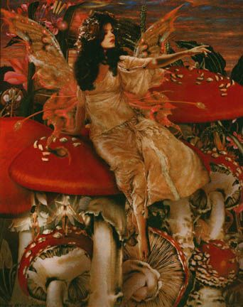 Pre-Raphaelite Art; Contemporary Symbolist Art influenced by the Pre-Raphaelite Brotherhood in a variety of mixed media by Howard David Johnson. Pixie Illustration, Queen Of The Fairies, Faery Art, Pre Raphaelite Art, Fairies Photos, Fairy Paintings, Fairy Drawings, Realistic Oil Painting, Amy Brown