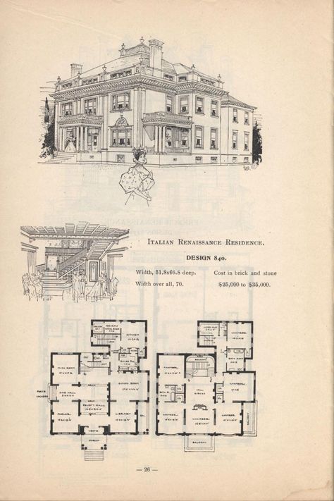 Artistic city houses, no. 43 : Herbert Chivers : Free Download, Borrow, and Streaming : Internet Archive Gatehouse Floor Plans, Italianate Floor Plans, Historic Mansion Floor Plan, Vintage Mansion Floor Plan, Italianate House Plans, Victorian House Floor Plans, Vintage Floor Plans, City Houses, Victorian House Plans