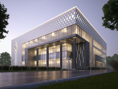 Commercial Design Exterior, Exterior Facade, Factory Architecture, Commercial And Office Architecture, Facade Architecture Design, Arsitektur Masjid, Office Building Architecture, Modern Architecture Building, Architecture Building Design