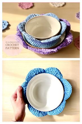 Crochet Projects With Tshirt Yarn, Free Crochet Bowl Cozy Pattern, Crochet Ideas One Skein, Crochet Microwave Bowl Cozy Free Pattern, Free Beginner Friendly Crochet Patterns, Crochet Cup Holder Free Pattern, Crochet Bowl Cozy Free Pattern Easy, Placemat Crochet Pattern Free, Crochet Bowl Cozy Free Pattern