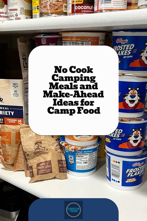 Camp breakfast. Camping Lunch. Camping Dinner. Easy Meal ideas. No-cook camp food. Campfire food. Snacks for camping. Easy Prep Camping Meals, Off Grid Camping Food, No Bake Camping Meals, Camp Meals No Refrigeration, Easy Camping Lunches No Cook, Camping Food No Fire, Dinner Camping Meals, Camping Meals No Cooler, Camping Breakfast No Cook