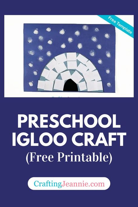 Preschool Igloo Craft (Free Printable) I Igloo Craft, 3d Igloo Craft Preschool, Preschool Igloo Craft, Igloo Crafts For Toddlers, Igloo Template Free Printable, Igloo Printable, Igloo Craft Preschool, Igloo Template, Igloo Craft