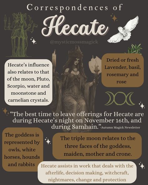 The Night Of Hecate, Wheel Of Hecate, Great Mother Goddess, Hecate Grimoire, Hecate Deity Work, Hecate Goddess Symbols, Night Of Hecate, Hecates Night, Hecate Samhain