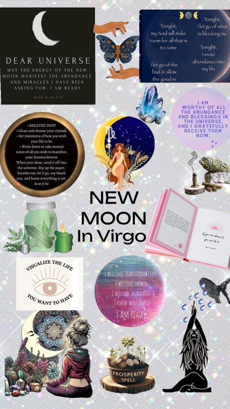 Created by nicoladreams111 on Shuffles Virgo Moon Aesthetic, Virgo Moon Sign, New Moon In Virgo, Moon In Virgo, Moon Aesthetic, Virgo Moon, I Am Worthy, Moon Signs, I Am Ready