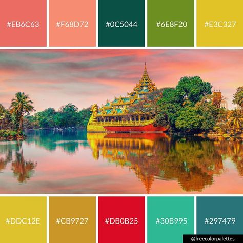 South East Asia |Color Palette Inspiration. | Digital Art Palette And Brand Color Palette. Singapore Color Palette, Asian Colour Palette, South Asian Color Palette, Asia Color Palette, Thailand Color Palette, China Color Palette, Asian Color Palette, Landscape Color Palette, Chinese Color Palette