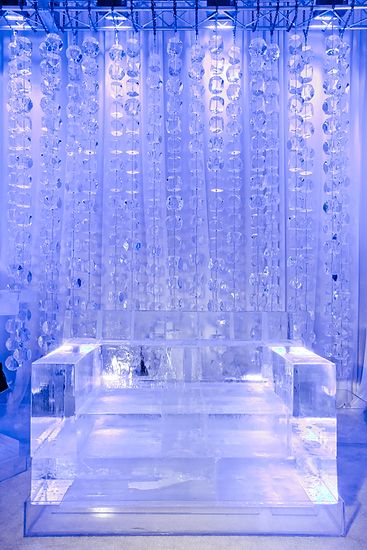 ice furniture | Ice bulb - Ice Luges, Ice Sculptures, Ice Bars, Ice Furniture, & MORE! Ice Luge, Ice Party, Blue Shots, Modern Kitchen Lighting, Aquarium Wedding, Ice Palace, Chill Zone, Ice Hotel, Snow Sculptures