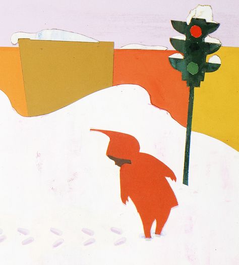 The Snowy Day Illustration - Ezra Jack Keats The Snowy Day Book, The Snowy Day, Umbrella Drawing, Ezra Jack Keats, Childhood Art, American Cartoons, Cartoon Books, Winter Illustration, Picture Books Illustration