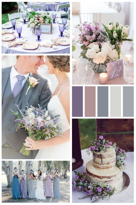 Lavender Lilac Dusty Blue and Silver 1 Dusty Blue Sage Green Lilac Wedding, Dusty Blue And Lilac Wedding, Lilac And Light Blue Wedding, Dusty Blue And Lavender Wedding, Lilac And Blue Wedding, Blue Grey Wedding Colors, Lavender And Blue Wedding, Dusty Lavender Wedding, Lavender Wedding Decorations