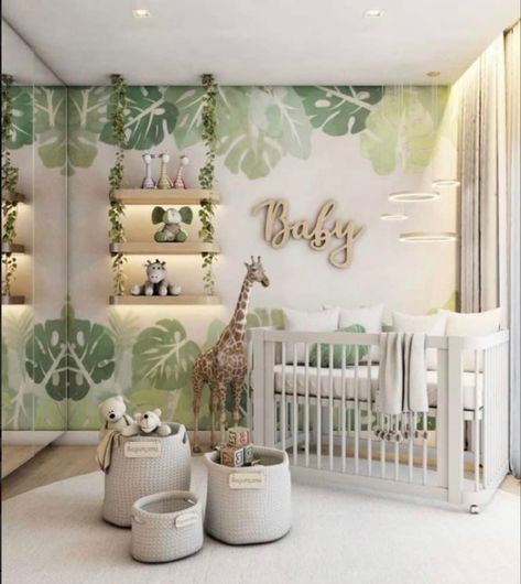 Safari Baby Room, Cozy Baby Room, Newborn Room, Baby Room Themes, Baby Room Neutral, Baby Boy Room Decor, Nursery Room Design, Baby Room Inspiration, Girl Nursery Room