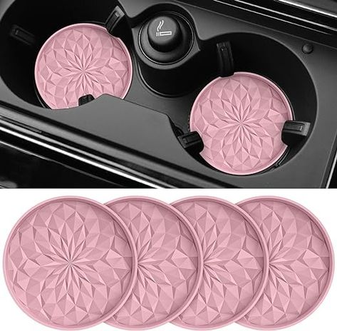 Amazon.com: ME.FAN Car Cup Coaster [4 Pack] Silicone Car Coasters/Cup Mats - 2.75In Universal Non-Slip Recessed Car Interior Accessories - Car Cup Holder Insert Coasters Dusty Rose : Automotive Silicone Coasters, Silicone Cups, Cup Coaster, Cup Mat, Unique Cars, Car Interior Accessories, Car Coasters, Car Wheels, Car Cup Holder