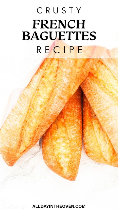 Crusty French Baguette Recipe Crusty French Bread Recipe Baguette, Homemade French Bread Recipes, Bread Baguette Recipes, Authentic French Bread Recipe, Overnight Baguette Recipe, Easy Homemade French Bread, Panera French Baguette Recipe, Crunchy Baguette Recipe, Easy French Bread Recipes For Beginners