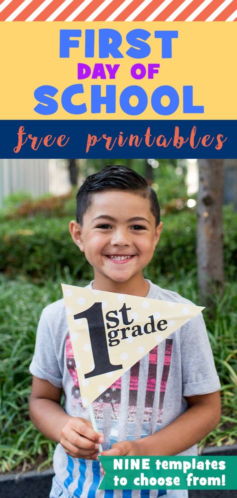 These adorable back-to-school printable signs are a fun idea for kids and even teens. Use them for the first day of school as a fun and easy to do DIY project. Back To School Signs, Pta School, Instagram Mom, Back 2 School, Back To School Essentials, School Memories, 1st Day Of School, School Help, School Signs