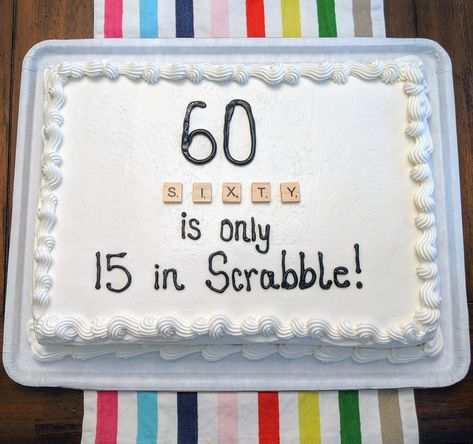 60th Birthday cake 60 Years Birthday Cake, 60 Years Birthday, 60th Birthday Ideas, 60th Birthday Cake, 60th Birthday Cakes, Family Ideas, Sheet Cake, 60th Birthday, Birthday Ideas