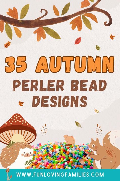 35 Autumn Perler Bead Patterns, Designs and Ideas Scarecrow Perler Beads, Fall Perler Bead Patterns Small, Fall Fuse Bead Patterns, Autumn Hama Beads, Fall Perler Bead Ideas, Fusible Beads Ideas, Perler Bead Hexagon Designs, Autumn Perler Bead Patterns, Perler Beads Autumn