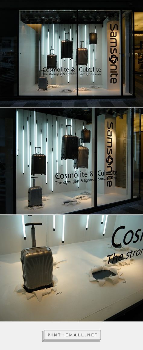 Samsonite on Behance - created via http://pinthemall.net Luggage Display, Suitcase Stand, Windows Display, Light Tunnel, Travel Store, Store Window Display, Stand Ideas, Luggage Shop, Laundry Room Cabinets