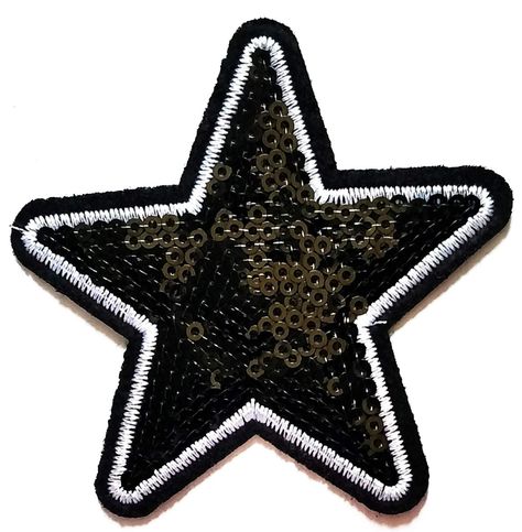 Y2k Patches, Aesthetic Patches, Star Patches, Jean Hat, Present For Birthday, Punk Patches, Detailed Embroidery, Iron On Embroidered Patches, Black Stars