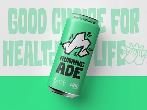 Running Ade - energy drink Energy Branding, Energy Drink Logo, Energy Drinks Packaging, Energy Gummies, Drink Logo, Drinks Packaging Design, Graphic Design Humor, Drinks Logo, Beverage Packaging