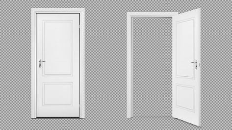 Open and close realistic door isolated o... | Premium Vector #Freepik #vector #house #door #exit #entrance Door Background, White Wooden Doors, Vector House, Living Room Wall Decor Ideas, Room Wall Decor Ideas, Double Window, House Door, Glass Panel Door, Wooden Front Doors