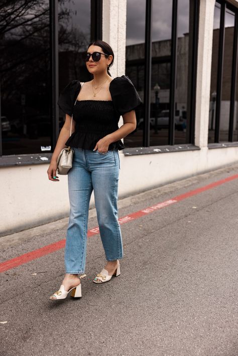 Puff Sleeve Shirt Outfit, Kendi Everyday, Madewell Jeans, Remember When, Puff Sleeve Top, Do You Remember, Shoot Ideas, Engagement Photoshoot, Engagement Photo