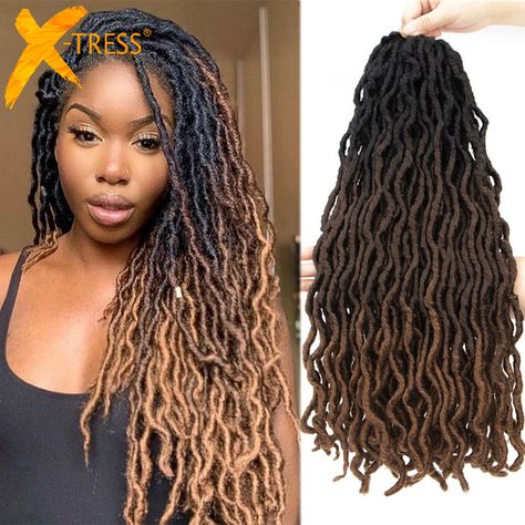 Synthetic Crochet Braids Hair Curly Faux Locs Gypsy Braiding Hair Extension Ombre Color Soft Fluffy Dreadlocks For Black Women _ - AliExpress Mobile Curly Dreadlocks, Curly Faux Locs, Dreads Extensions, Marley Braids, Crochet Braids Hair, Synthetic Braiding Hair, Ombre Hair Extensions, Crochet Braids Hairstyles, Braids Hair