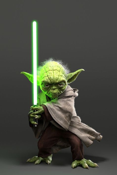 Master Yoda Wallpaper, Master Yoda Art, Yoda Lightsaber, Yoda Images, Yoda Wallpaper, Sabre Laser, Arte Nerd, Master Yoda, Cuadros Star Wars