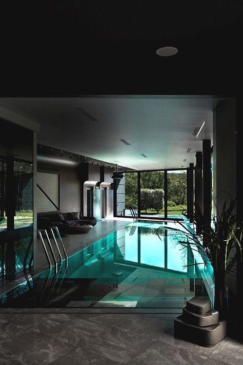 💲Luxury Lifestyles💲 Dream House Pool, Small Indoor Pool, Indoor Pool House, Indoor Swimming Pool Design, Inside Pool, Indoor Pool Design, Piscina Interior, Indoor Pools, Luxury Swimming Pools