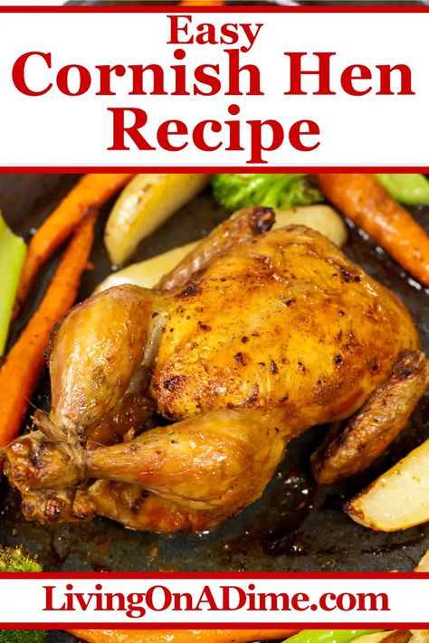 Cornish Hen Recipe Easy, Bake Cornish Hen Recipe, Cooking Cornish Hens, Hen Recipes, Cornish Game Hen Recipes, Meal For 2, Roasted Cornish Hen, Cornish Hen Recipe, Firecracker Chicken