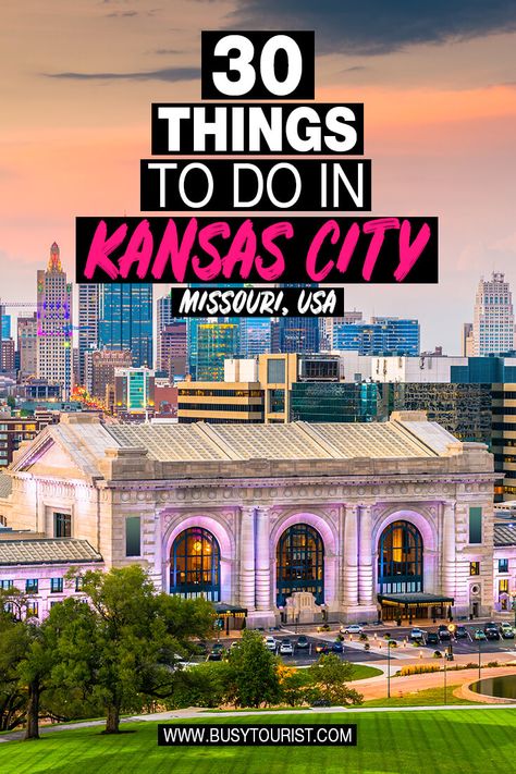 Traveling to Kansas City, Missouri but not sure what to do there? Let us show you the top attractions, best activities, places to visit and fun things to do in Kansas City. Start planning your itinerary and bucket list now! #kansascity #kansascitymissouri #missouri #thingstodoinkansascity #usatravel #usaroadtrip #travelusa #ustraveldestinations #ustravel #americatravel #travelamerica #vacationusa Things To Do In Kansas, Country Club Plaza, National Airlines, Vacation Usa, Us Travel Destinations, Kansas City Missouri, St Louis Missouri, City Trip, Road Trip Usa