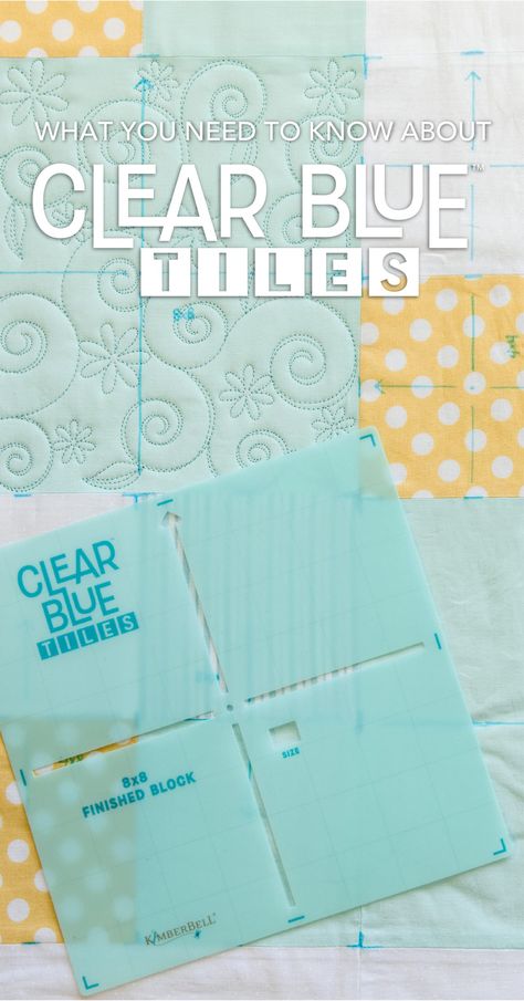 Clear Blue Tiles Kimberbell, Kimberbell Clear Blue Tiles, Kimberbell Designs Machine Embroidery, Block Quilting Designs, Embroidery Background, Embroidery Quilts, Kimberbell Designs, Tiled Quilt, Machine Embroidery Quilts