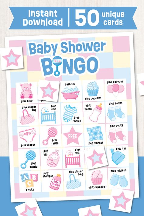 Blue Mittens, Pink Crib, Fun Images, Free Baby Shower, Baby Bingo, Baby Shower Bingo, Coloring Pages For Boys, Pink Cupcakes, Baby Shampoo