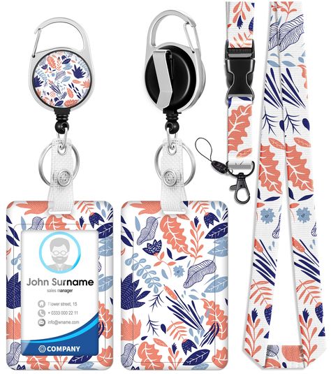 PRICES MAY VARY. 【Detachable & Adjustable】: The 20.87 inches lanyard is removable .23inch retractable id badge reel.Metal carabiner hooks and belt clip to firmly clip on belts, pockets, and backpacks. 【Aesthetic & Practical】:This aesthetic holder with the unique design makes your personality and shows your professionalism at the same time. 【Durable Badge Holder】: Made of ABS material, which is sturdy and lightweight.Max load weight 4.5oz, or 8 keys.Durable feature make your badge secure. 【Strong Clip Aesthetic, Plant Keychain, Aesthetic Leaf, Name Tag Lanyards, Badge Reels Diy, Brain Parts, Sleeve For Women, Leaf Plant, School Supply Labels