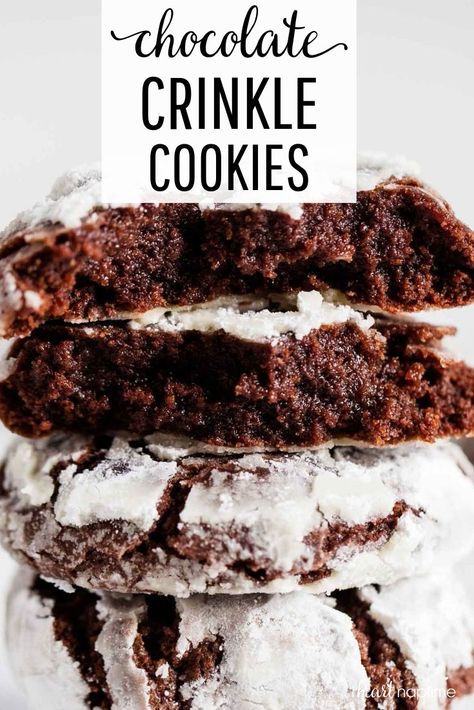 Chocolate Crinkle Cookies With Chocolate Chips, Chocolate Crinkles Recipe, Crinkles Recipe, Chocolate Crinkle Cookies Recipe, Crinkle Cookies Recipe, Chocolate Crinkle, Chocolate Crinkle Cookies, Chocolate Crinkles, Soft Bakes