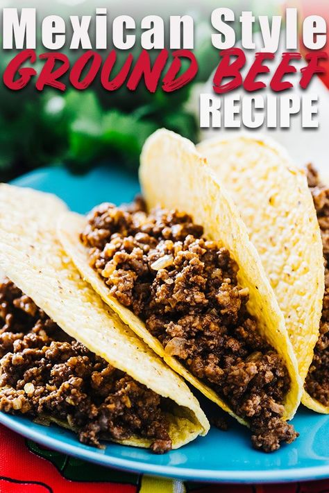 Recipe For Stuffing, Taco Recipes Ground Beef, Ground Recipes, Beef Tacos Recipes, Authentic Mexican Recipes, Taco Meat Recipes, Ground Beef Recipe, Beef Tacos, Ground Beef Tacos