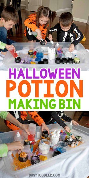 Preschool Halloween Sensory Activities, Halloween Activities For 2 Year, Halloween Party Kindergarten Activities, Fun Kid Halloween Activities, Halloween Potion Activity, Halloween Activities For Daycare, Halloween Craft With Kids, Halloween Day Activities For Toddlers, Halloween Playgroup Ideas