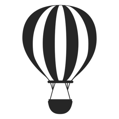 Hot Air Balloon Stencil, Hot Air Balloon Silhouette, Hot Silhouette, Black And White Objects, Hot Air Balloon Logo, Hot Air Balloon Svg, Hot Air Balloon Party Decorations, Balloon Vector, Cloud Template