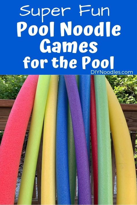 Pool Party Games using pool noodles will be a hit with guests or just a ton of fun for your family! Swimming pool games that entertain and are a blast to play! Pool Competition Games, Pool Olympic Games, Fun Pool Games For Kids, Swimming Activities For Kids, Pool Party Activities For Kids, Swimming Pool Games For Kids, Kids Pool Party Games, 10th Birthday Pool Party Ideas, Pool Party Activities For Teens