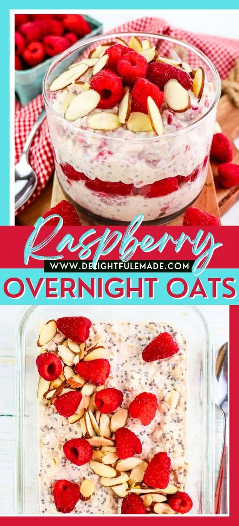 Raspberry Overnight Oats Raspberry Oats, Are Overnight Oats Healthy, Peach Overnight Oats, Raspberry Overnight Oats, Best Meal Prep Containers, 20 Grams Of Protein, Healthy Breakfast Meal Prep, Blueberry Overnight Oats, Best Meal Prep