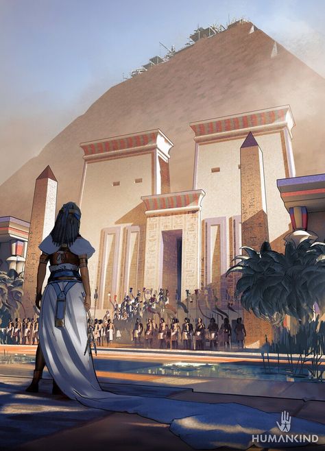 Life In Ancient Egypt, Egypt Concept Art, Egyptian Temple, Rpg Map, Egyptian Culture, Egypt Art, Fantasy Setting, Fantasy Places, Mythology Art