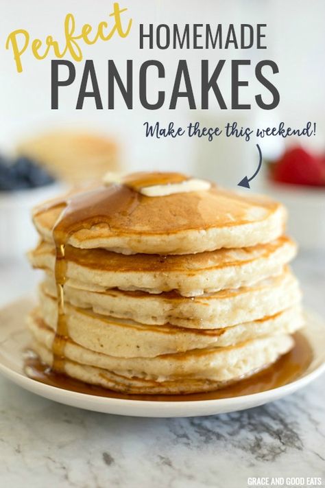 Best Ever Homemade Pancakes, Big Batch Pancake Recipe, Moist Fluffy Pancakes Recipe, 7 Up Pancakes, How To Make Home Made Pancakes Recipes, Pancake Recipes Homemade, Pancakes For 2 People, Pancake Recipe Without Vanilla Extract, Pancake Recipe For 2 People