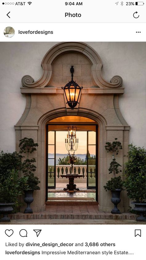 Montecito Homes, Portico Design, Montecito California, Hacienda Homes, Best Front Doors, Entry Stairs, House Interior Design Styles, Homes Exterior, Tiles For Wall