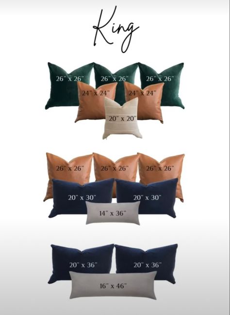 Bedroom Pillows Arrangement, Bed Pillow Arrangement, Christmas Home Screen, Bantal Sofa, Pillow Arrangement, Interior Design Guide, Master Room, King Bedroom, Bedroom Pillows